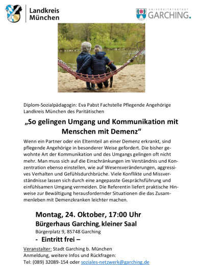 Plakat Vortrag Bürgerhaus_Demenz